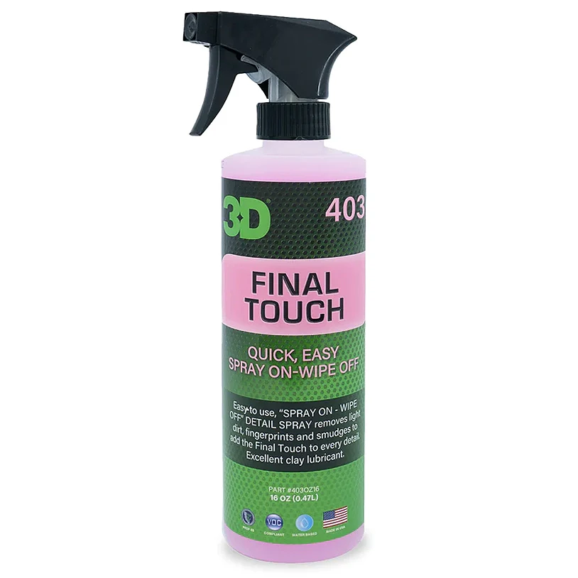 3D Final Touch Quick Detailer Claylube 16oz