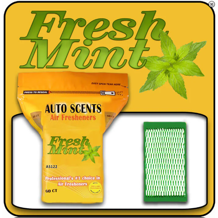 Autoscents Fresh Mint Scent Pads 60 Count Bag