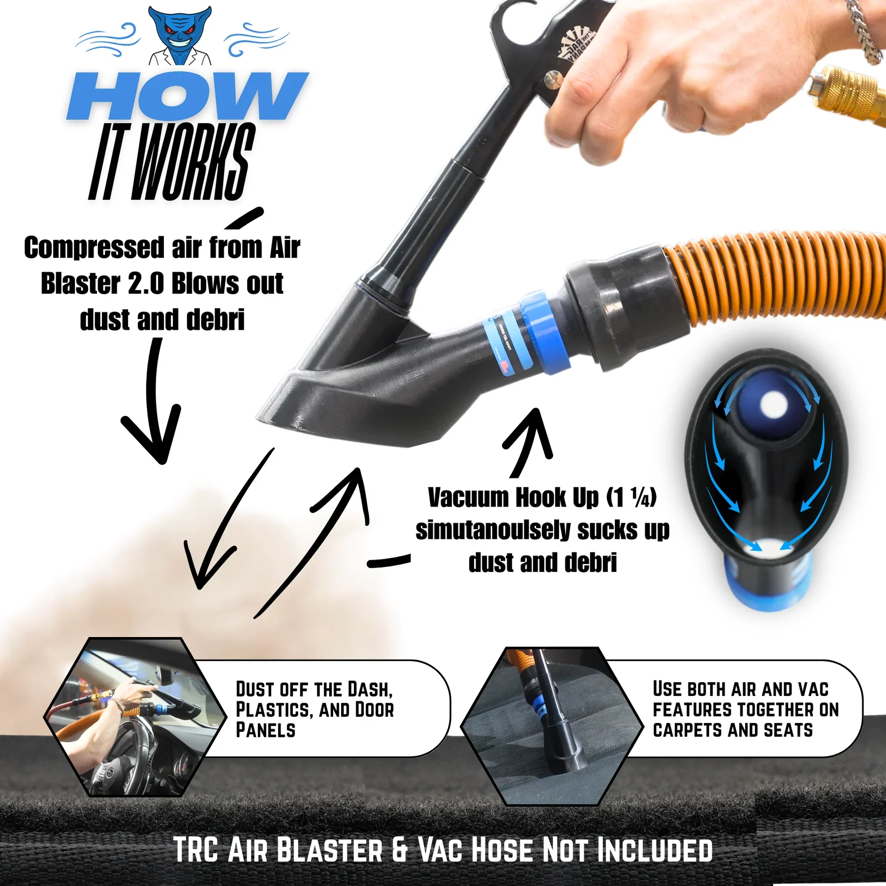 Detail Demon AIR+VAC Attachment for TRC Air Blaster V2 & Mini (DDAVORC2) - Image 3