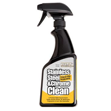 Flitz Stainless Steel & Chrome Cleaner with Degreaser 16oz