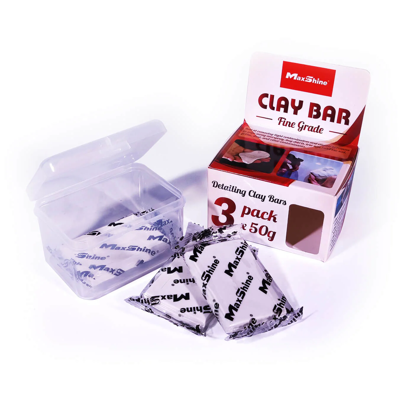 Maxshine Fine Detailing Clay Bar 3pcs Kit 150g