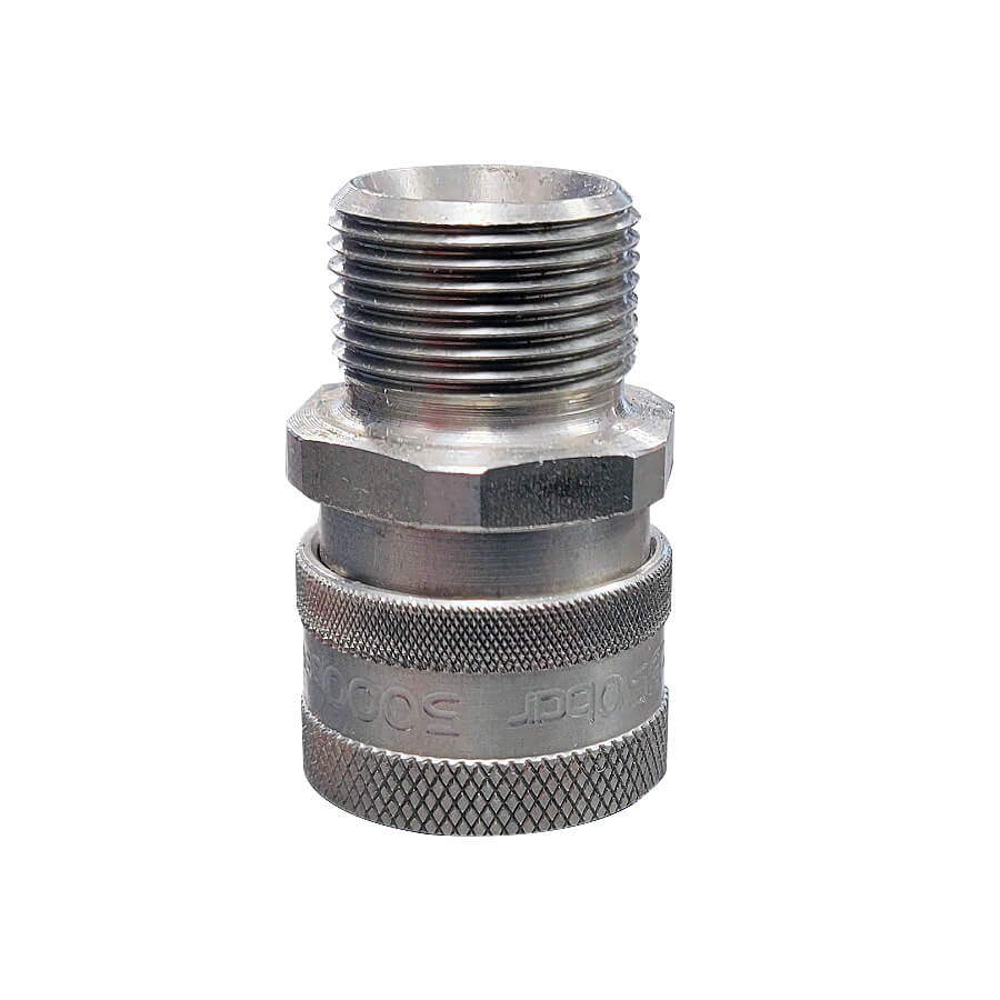 OG Mosmatic T304 SS M22 Male (14mm) to 3/8" QD Coupler 70.905
