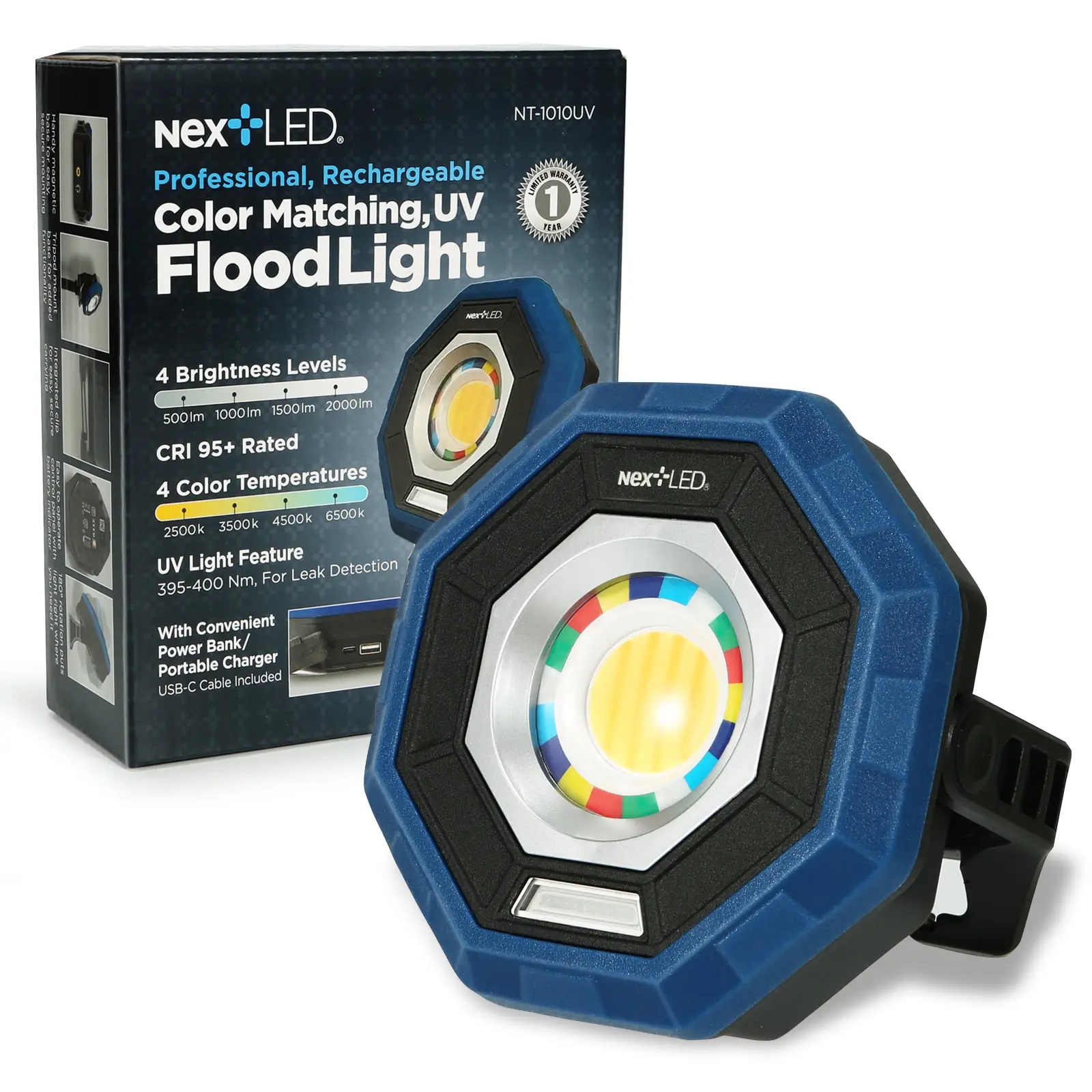 NextLED Professional CRI 95, Color Match Flood Light with UV Function NT-1010UV