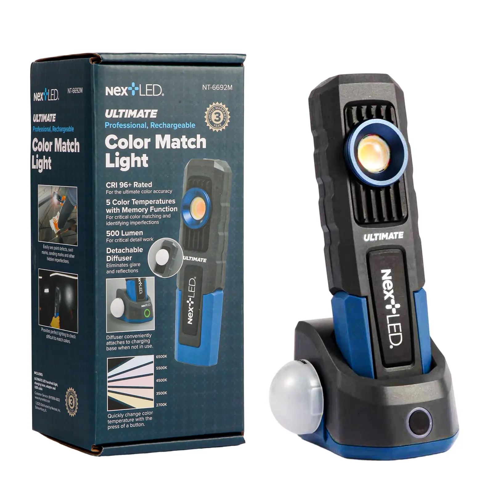 NextLED Ultimate Professional Rechargeable Color Match Light NT-6692M