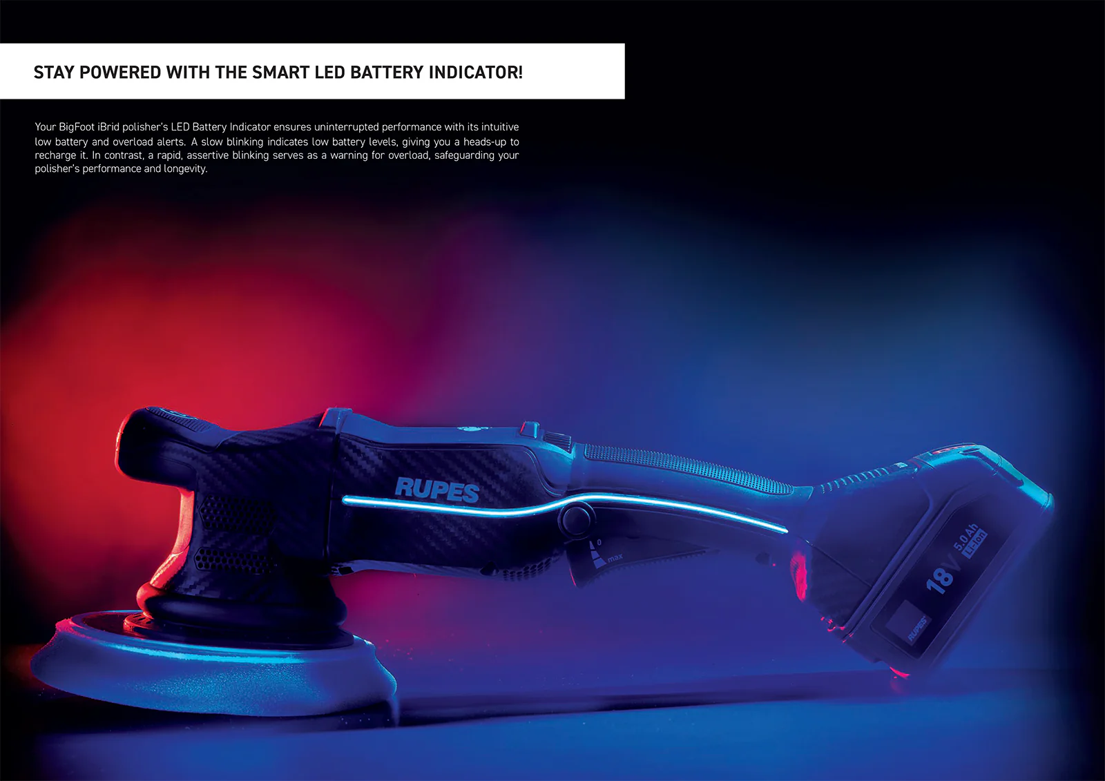 RUPES Bigfoot iBrid Polisher HLR21 Kit - Image 4